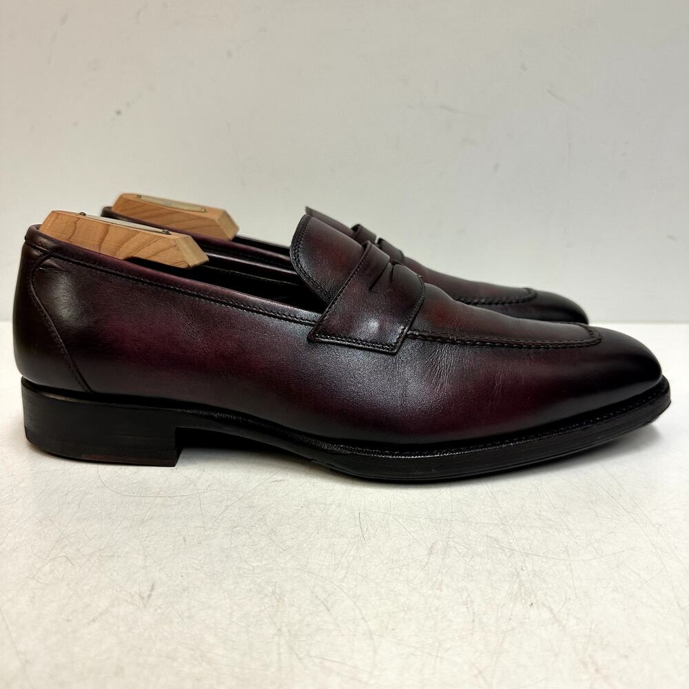 RESOLED Tom Ford Penny Loafer Burgundy Calf Made in Italy UK 9.5 US 10.5 D - Picture 4 of 12